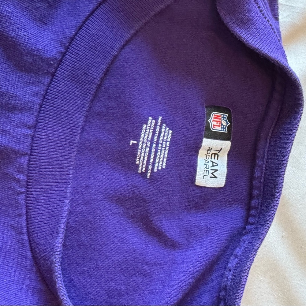 NFL Team Apparel Purple Long Sleeve Tee  Minnesota Vikings - Picture 4 of 8